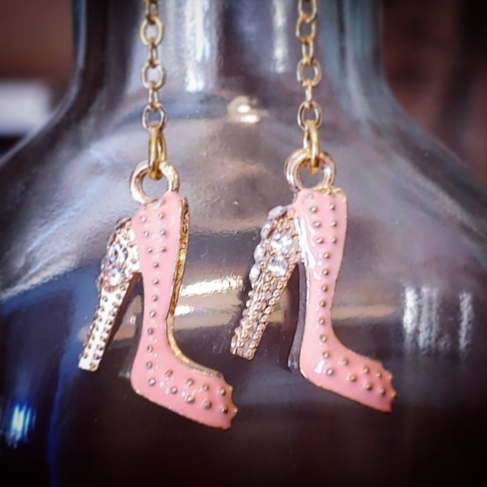💋 3 for $40 💋 Light Pink High Heel Earrings